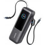 Anker A1695 25,000mAh 165W 自帶充電線行動電源 (灰黑)｜智能螢幕、雙線設計、ActiveShield 2.0